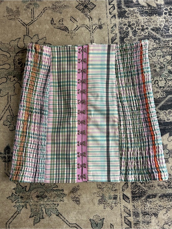 Urban Outfitters Dresses & Skirts - Urban Outfitters Pink Multi Plaid Hook-Front Mini Skirt
